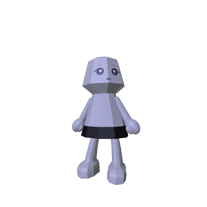 Wii Mii Low Poly Chibi