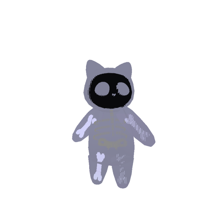 Recolorable Skeleton Cat [ANIMATED]