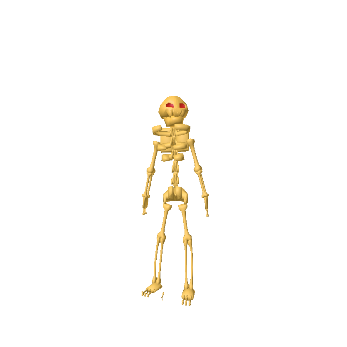 Golden Skelly With Red Eyes