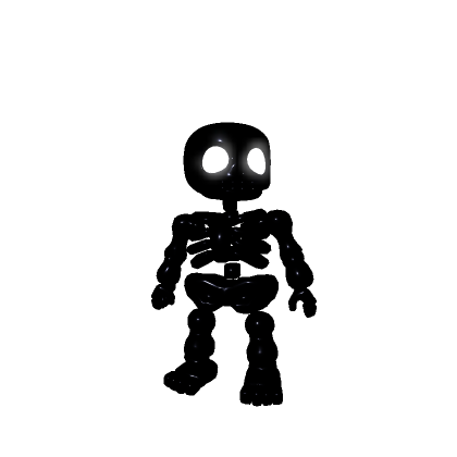 Black Mini Skeleton Glowing Eyes
