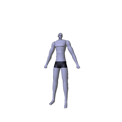 Tall Bizarre Anime Man 2D & 3D Clothing - Toon Fx