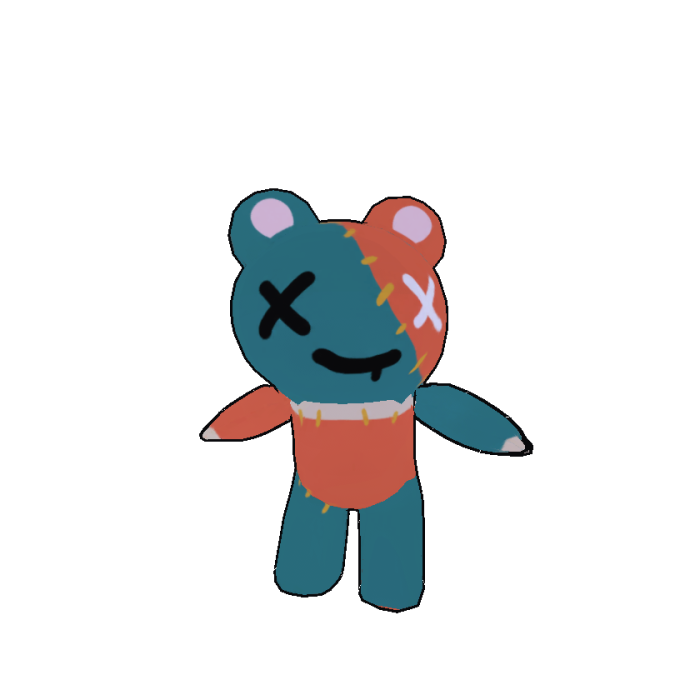 2D Mini Stitched Doll (Teal)