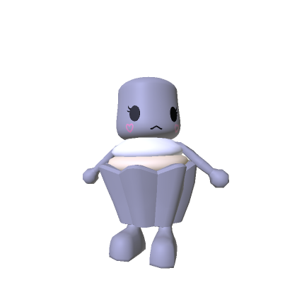 Low Poly Chibi Cupcake