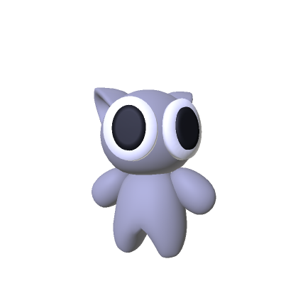 Mini Cat with Large Eyes [RECOLORABLE] thumbnail