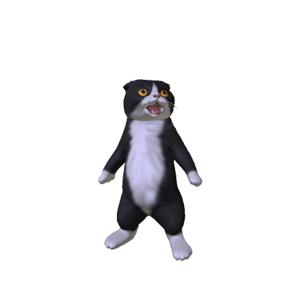 Tuxedo Realistic Cat