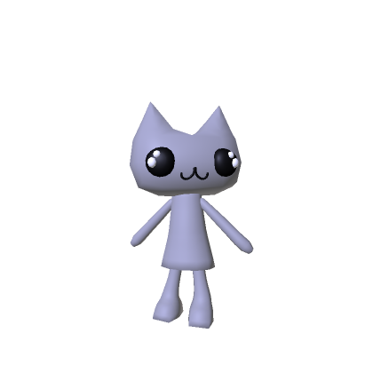 Low Poly Chibi Cat - [2D & 3D Clothing]