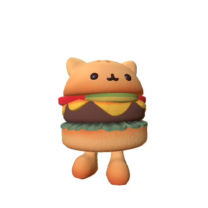 Mini Kawaii Burger Cat