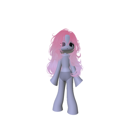 Chibi Anime Shy Doll W/ Cherry Blossom Pink Hair