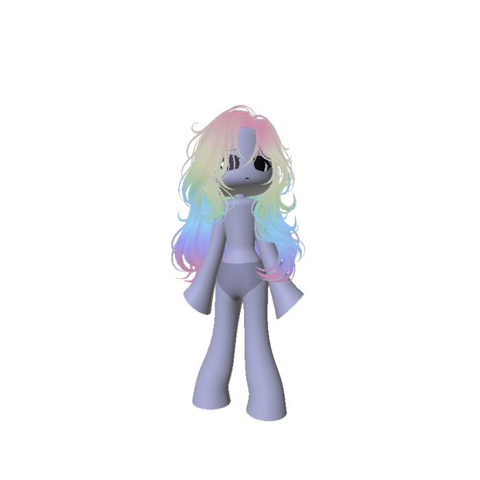 Chibi Anime Shy Doll W/ Rainbow Hair