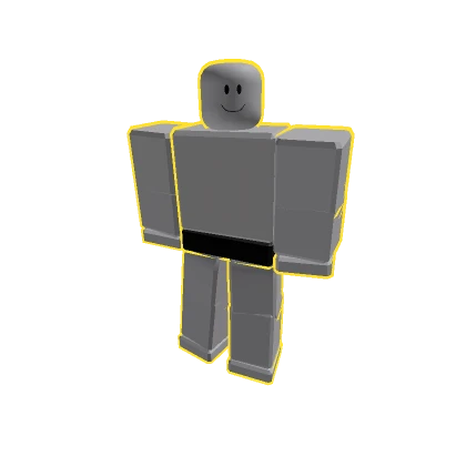 Yellow Blocky R15 Outline Avatar