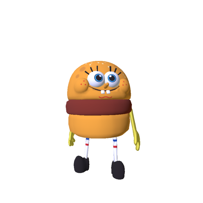 2D Mini Burger Spongebob