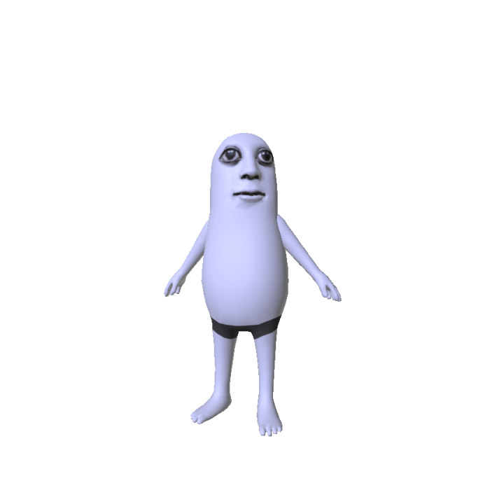 Scary Peanut Meme Monster (Recolorable)