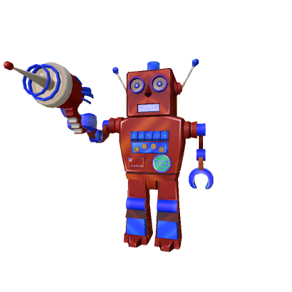 日本初の レッドレトロロボット ゲームキャラクター