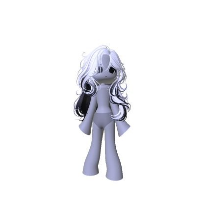 Chibi Anime Shy Doll W/ White&BlackHair