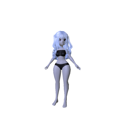 Anime It-Girl Luna Doll W/ Curly Blue Pigtails