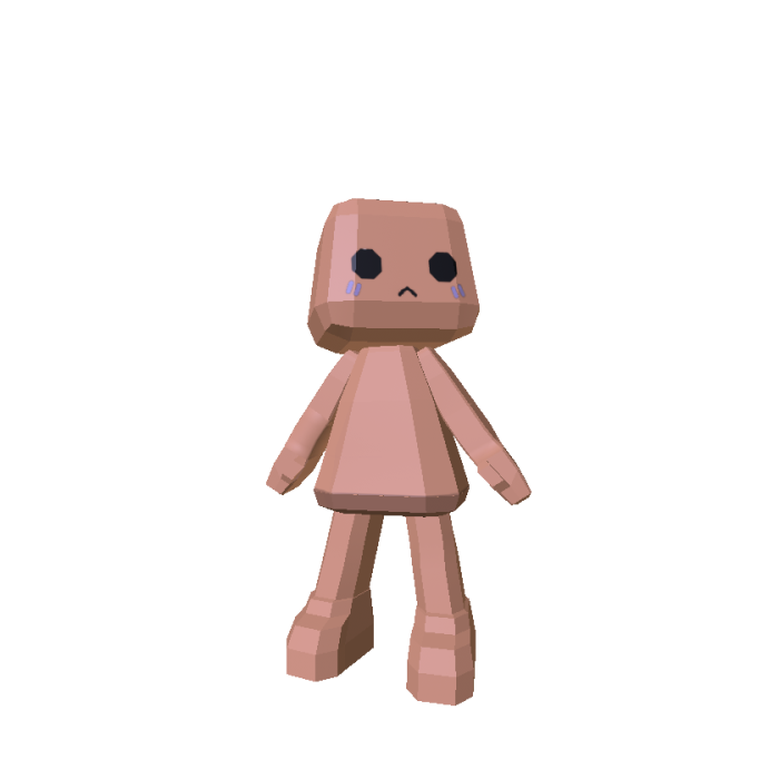 Low Poly Chibi Wii Mii (Recolorable)
