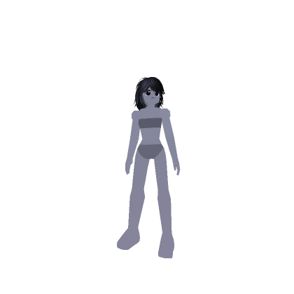Retro Skater Girl W/ Black Ponytail thumbnail