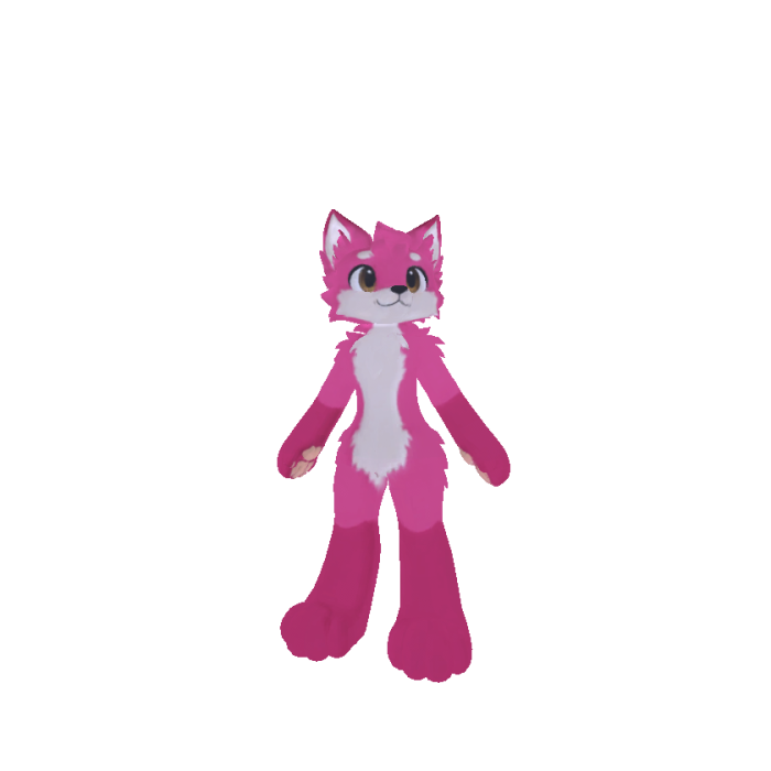 Pink Furry Fox