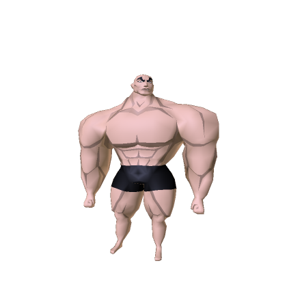 Huge Buff Chad Anime Man Toon Fx