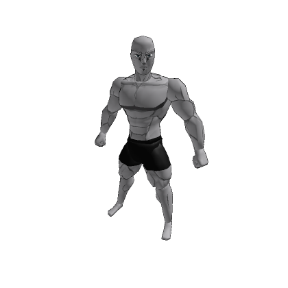 Strong Muscular Bizarre Anime Man Toon Fx - Roblox