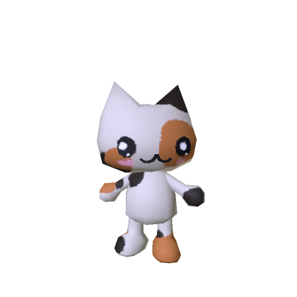 Mini Low Poly Calico Cat