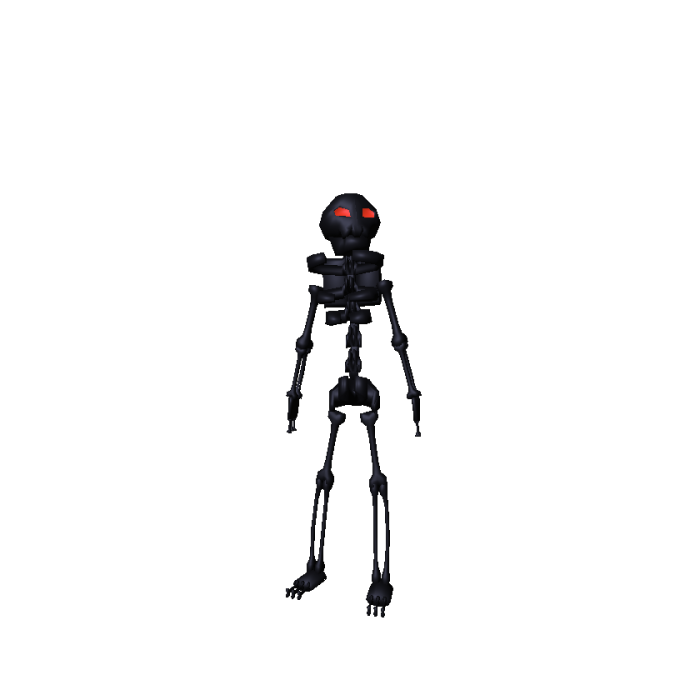 Black Skelly with Red Eyes