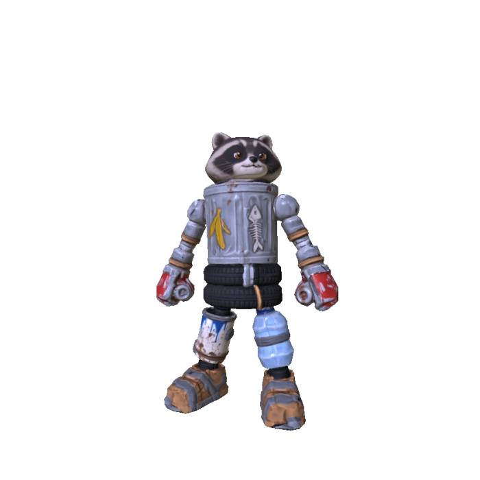 Raccoon Trash Mech Robot Garbage