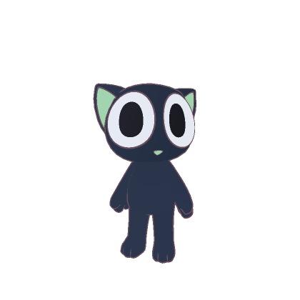 Mini Black Cat 2D [Recolorable]