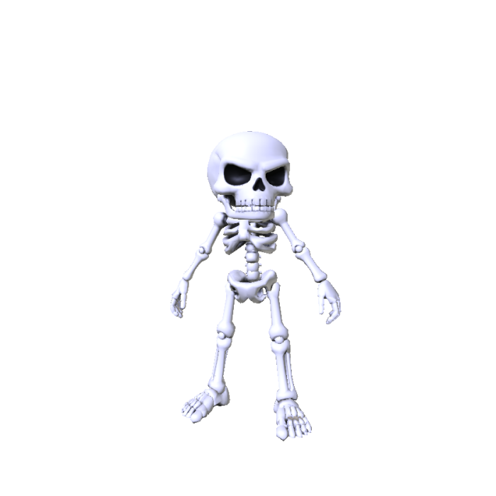 💀 Goofy Skeleton (Recolorable)