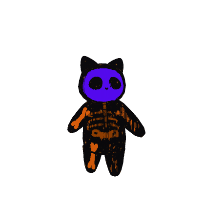 Halloween Skeleton Cat [ANIMATED]
