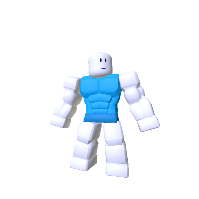 2D Muscle Blocky (recolorable)