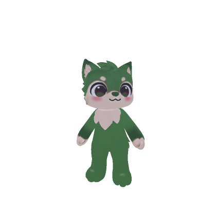 Green Cute Kawaii Furry Fox