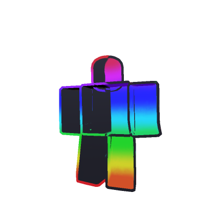 inverted rainbow cartoony blocky