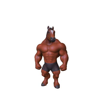 Realistic Buff Muscle Horse Animal
