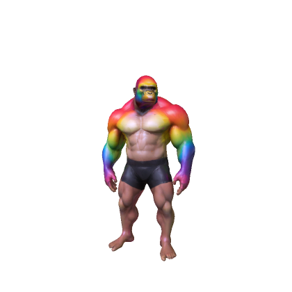 🌈 Cute Rainbow Monkey 🌈 Funny Meme Animal thumbnail