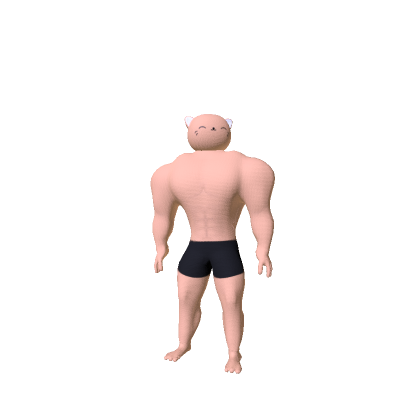 Pink Muscle Cat
