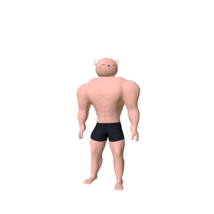 Pink Muscle Cat
