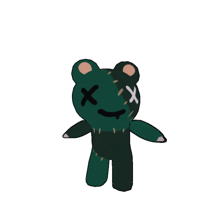 2D Mini Stitched Doll (Green)