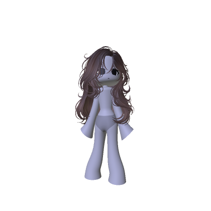 Chibi Anime Shy Doll W/ Brown Hair
