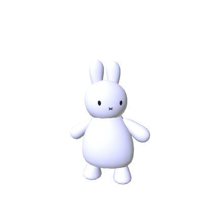Cute White Miffy Bunny