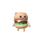 Cute Mini Burger Cat