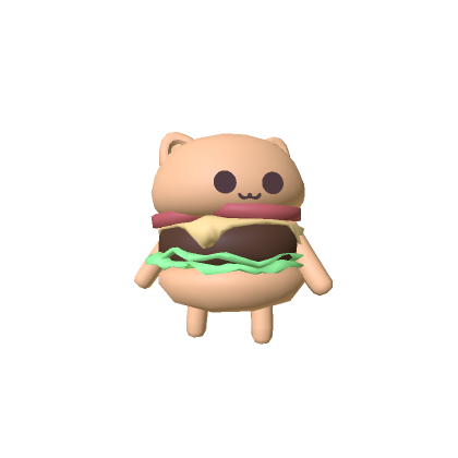 Cute Mini Burger Cat