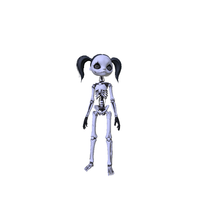 Skeleton Girl - colorable
