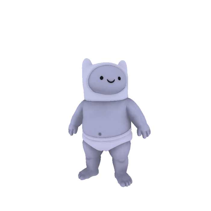 2D Mini Baby Finn (Recolorable)