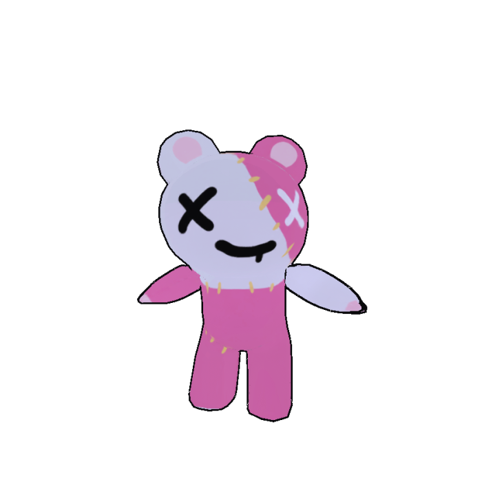 2D Mini Stitched Doll (Pink)