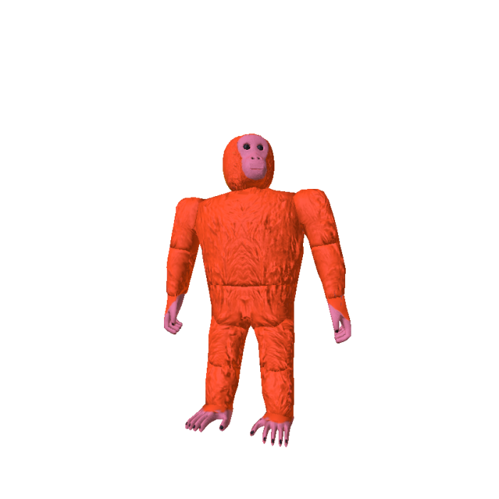 Orange Macaque Monkey