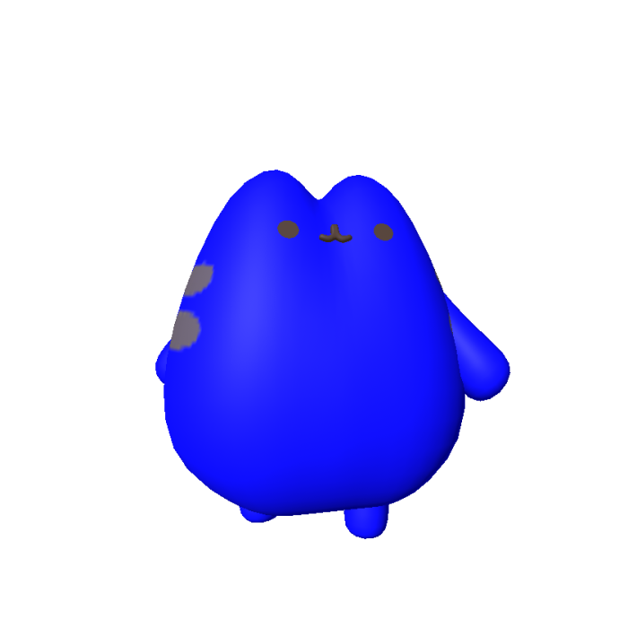 Mini Blue Pusheen Cat