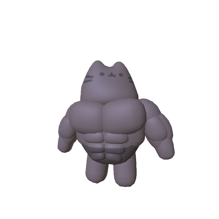 Kawaii Muscle Cat [2D Clothing]
