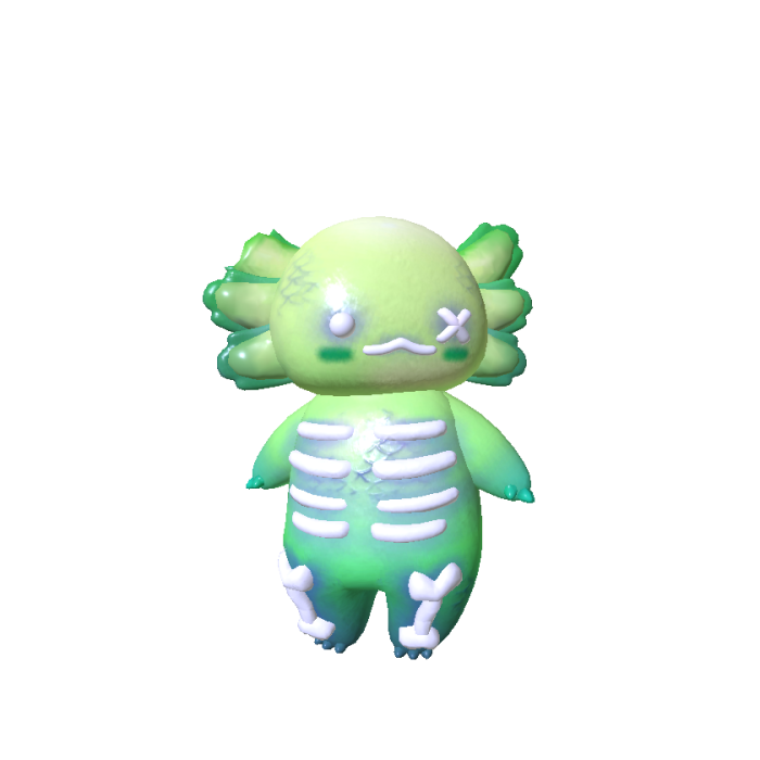 Zombie Axolotl Plushie
