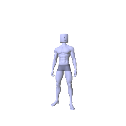 Athletic man body 2D